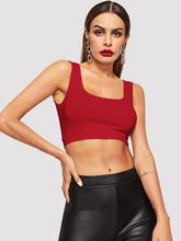 Solid Crop Tank Top