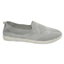 Light Grey Mesh Casual Slip-On Shoes For Women