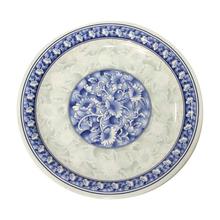 Blue/White Melamine Floral Plates Set - 6 Pcs