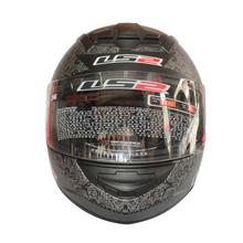 LS2 Rookie Grey/Black Skull Printed Full Helmet