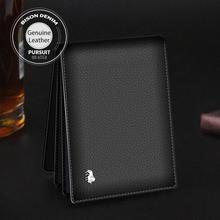 BISON DENIM Genuine leather Card Case Leather Credit Card