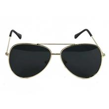 Black/Golden Metal Sun Glasses For Kids