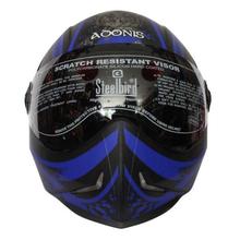 STEELBIRD Adonis Dot Matte Full Helmet -  Black/Blue