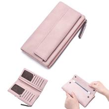 Korean Design Pu Leather Open On Both Sides Zipper Tight Wallet