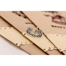 Flyleaf 925 Sterling Silver Imperial Crown Open Rings For Women Do The