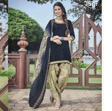 Patiyala Black Color Kurta Salwar for Women