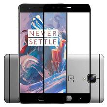 OnePlus 3 / OnePlus 3T [Full Screen Coverage] Tempered Glass Screen Protector, Anti-Scratch - Black