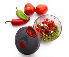 National Kitchenware Quick Chopper with 3 Blades 450ML - Black | Manual Handy Food Chopper With 5 Blades