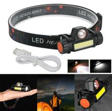 Multifunctional Waterproof Powerful LED Headlamp XPE + COB USB Rechargeable Headlight Head Torch Head Lamp