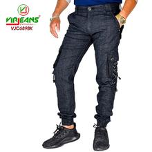 Virjeans Linen Box (Cargo) Joggers for Men (VJC 689) Black