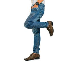 Virjeans Stretchy Ripped Design Biker Denim Pant (VJC 708) Light Blue