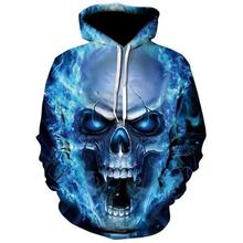 SALE- Skull headr Men Hoodies Sweatshirts 3D Printed Funny Hip