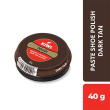 KIWI Paste Shoe Polish Dark Tan 40gm | Renews & Protects Dark Tan Leather