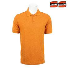 Orange Solid 100% Cotton Polo T-Shirt For Men