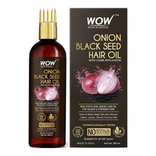 Wow Skin Science Onion Black Seed Hair Oil with Comb Applicator - 200 ml