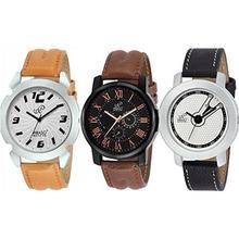 PIRASO Analogue Black Dial Men's Watch(Combo of 3) - PW3-9103