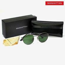 Manhattan Round Metal Classic Green Sunglasses (Unisex) MH1057 138 50 21