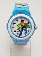 Ben10 Soft Strap Analog Watch with Sticker Book For Kids - Red