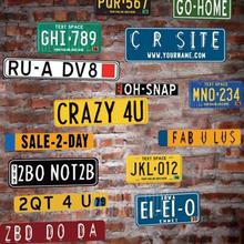 Vintage License Plate Wall Stickers