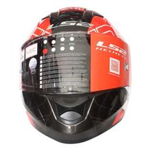 LS2  Stream Evo Double Visor Shine Full Helmet -  Red/White