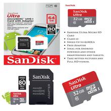 SanDisk Ultra 32GB MicroSDHC SD Class 10 80MB/s 533x Memory Card With Adapter SDSQUNC-032G