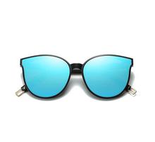 Fashion Color Luxury Flat Top Cat Eye Korean Unisex Sunglasses