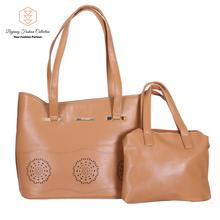 PU Leather Light Brown Shoulder and Handbag for Women