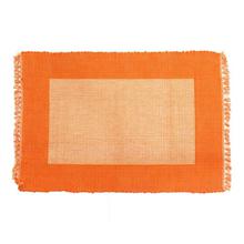 Orange/Cream Tasseled Placemat Set - 6 Pcs