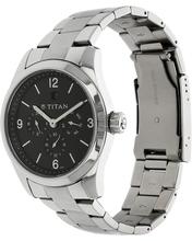 Titan Black Dial Stainless Steel Strap Watch - NE9324SM06J