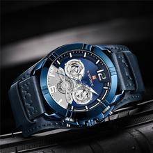 NaviForce Day Date Function Blue Luxury Chronograph Watch (NF9131)