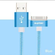 SUPTEC USB Cable for iPhone 4 s 4s 3GS iPad 2 3 iPod Nano touch Fast Charging 30 Pin Original Charge adapter Charger Data Cable