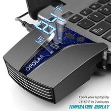 Laptop Fan Cooler with Temperature Display, Rapid Cooling, Auto-Temp