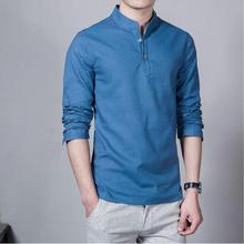 New long-sleeved bottoming shirt _ men's shirt simple