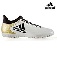 Adidas White/Golden Chuteira X 16.3 Society Football Shoes For Men - AQ4352