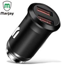 Dual USB Car Charger For Mobile Phone Tablets Portable Mini 2.4A Fast Charger Adapter For Samsung Xiaomi Huawei GPS Car-Charger