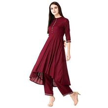 Khushal K Women's Rayon Printed Kurta With Palazzo Set