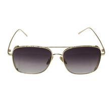 Golden Framed Square Aviator Sunglasses (Unisex)