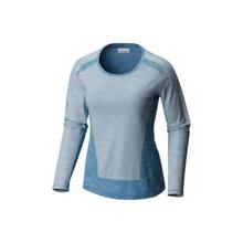 Columbia 1786651 Solar Chill Long Sleeve T-Shirt For Women-Grey/Blue