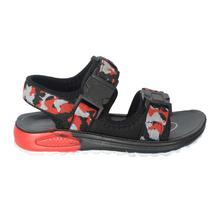 Red/Black Printed Sandals For Boys