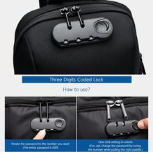 OZUKO  New Multifunction Crossbody Bag  Anti-theft Shoulder Messenger Bags  Waterproof Short Trip Chest Bag Pack