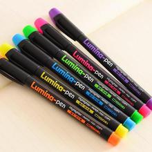 6 Colors Lumina Pens Highlighter For Paper Copy Fax Diy Drawing Marker