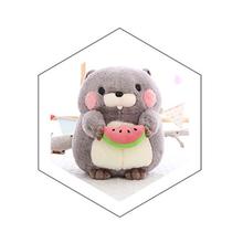 Cute Groundhog Doll Plush Toy Hamster Stuffed Appease Child Kids Baby-Grey 25cm