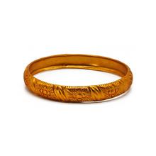 Flower Patch Faux Gold Toned Bangle