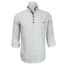 Men's Off White Dotted Kurta Shirt