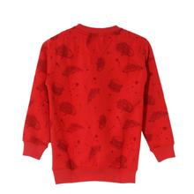 Gini & Jony Red Printed Sweatshirt For Boys