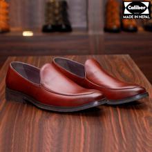 Caliber Shoes Winered Slip On Formal Shoes For Men - ( T 653 C )