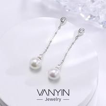 Pearl earrings _ Wanying jewelry pearl earrings s925