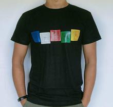 Tibetan Prayer Flag Printed Cotton T-shirt for Men