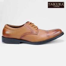 Takura Pointed Toe Formal Leather Shoes For Men(113)- Brown