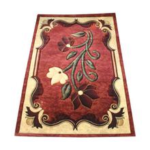 Maroon/Cream Floral Printed Floor Carpet (160 x 230cm)